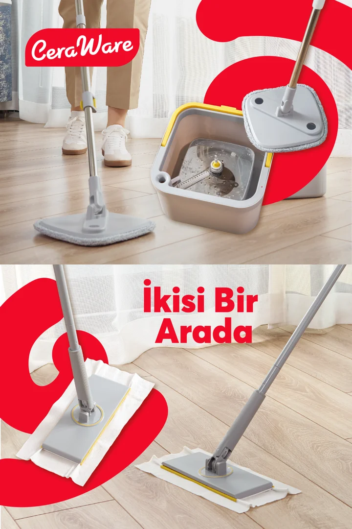 İkisi Bir Arada Mop