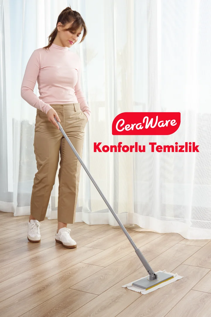 Pratica El Değmeden Takıp Çıkarılabilen Mop